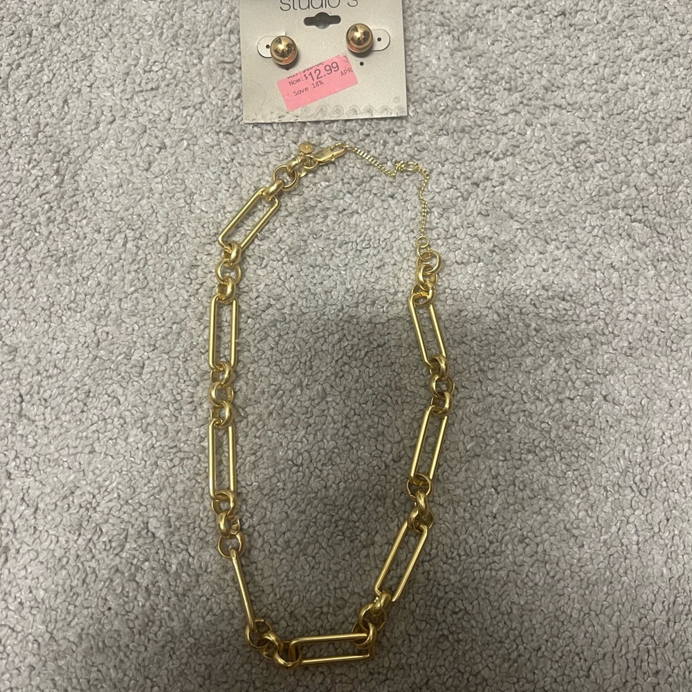 Studio Gold Chunky Chain Necklace